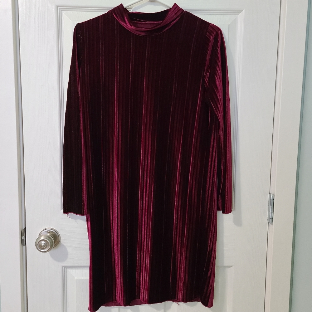 Red velvet dress